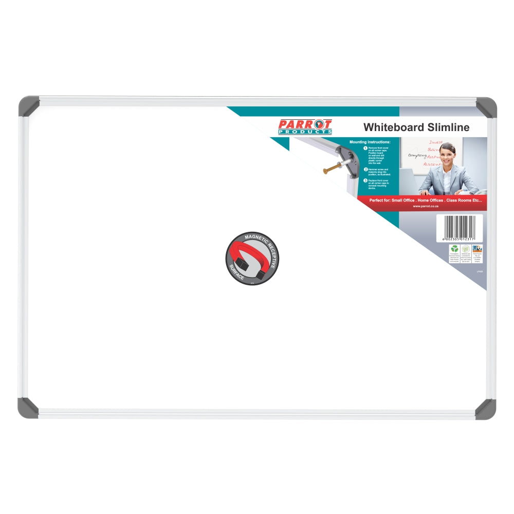Parrot Products Slimline Magnetic Whiteboard (900*600mm)