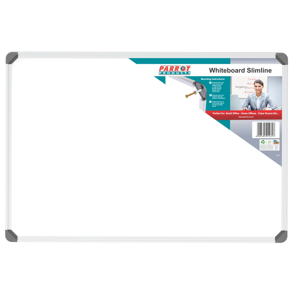 Parrot Products Slimline Non-Magnetic Whiteboard (900*600mm)