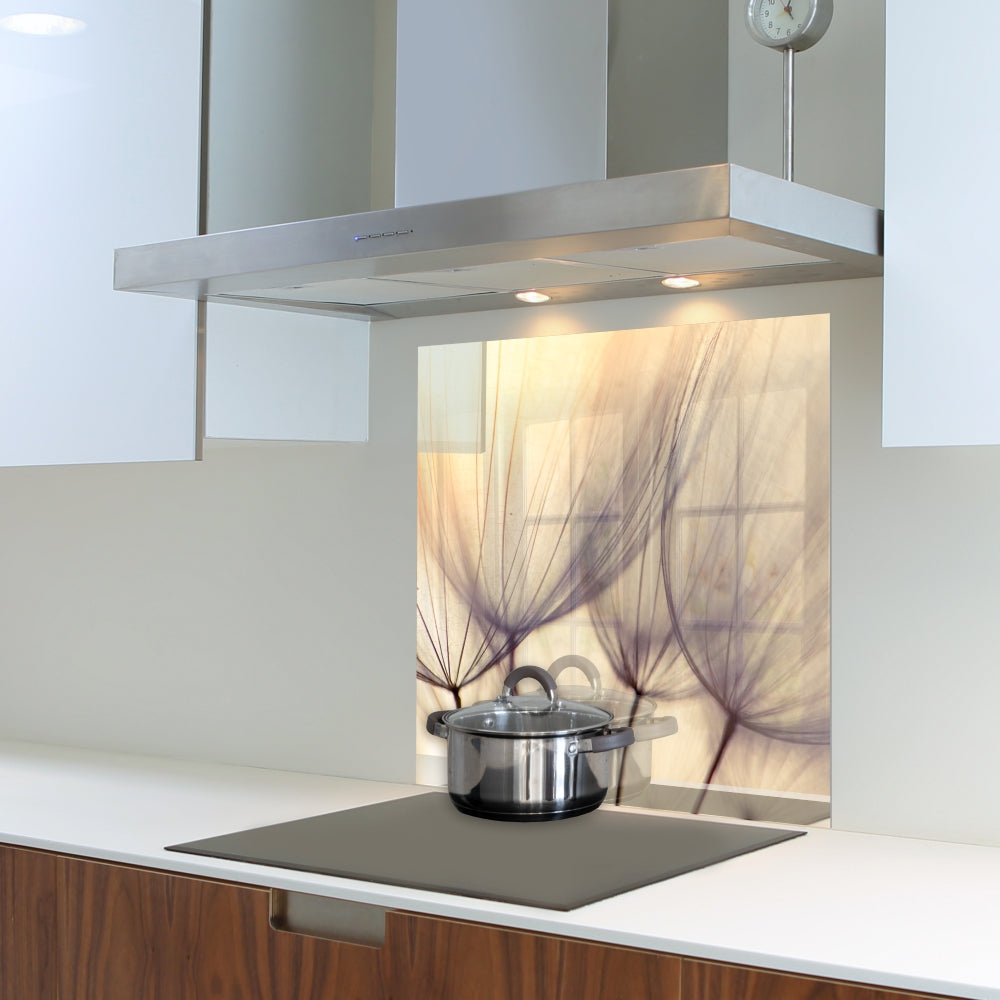 Decorative Glass Wall Tile (598 X 650 X 6mm) Dandelion Floret