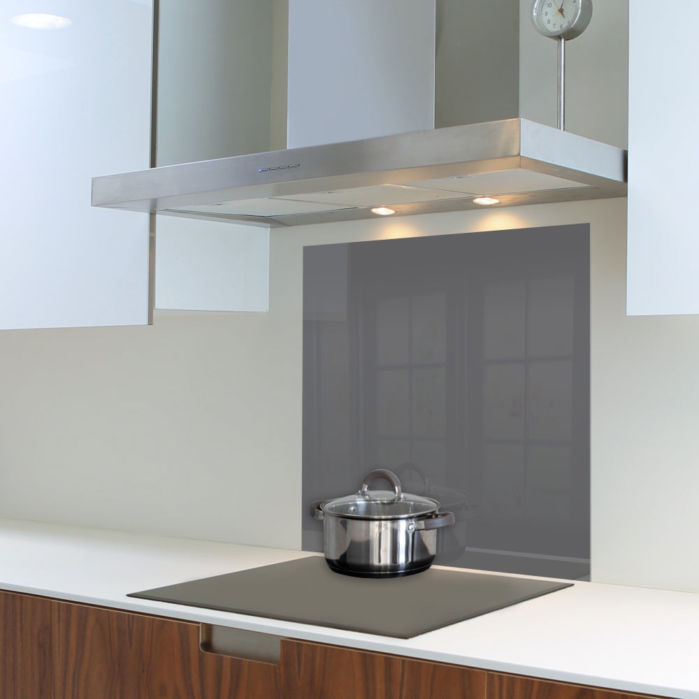 Decorative Glass Wall Tile (598 X 650 X 6mm) Gun Metal