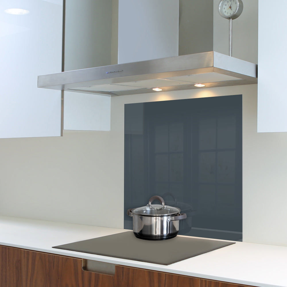 Decorative Glass Wall Tile (598 X 650 X 6mm) Grey Blue