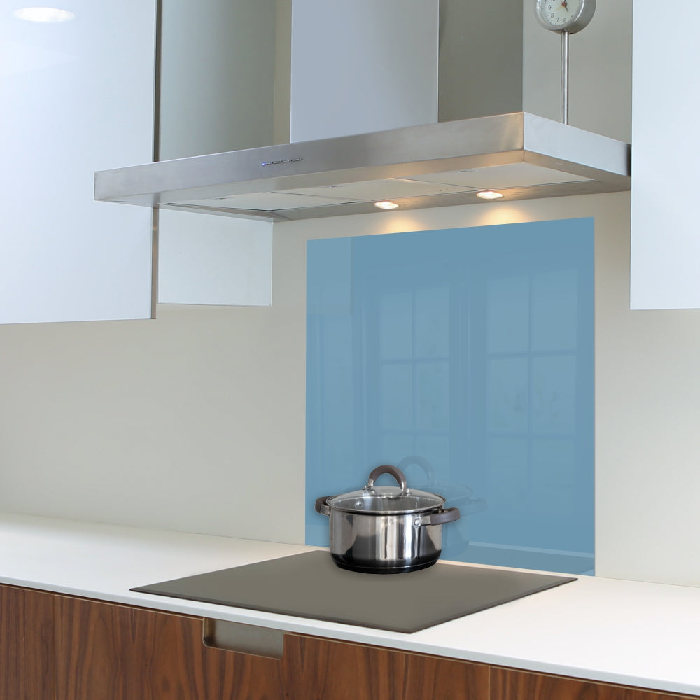 Decorative Glass Wall Tile (598 X 650 X 6mm) Pastel Blue