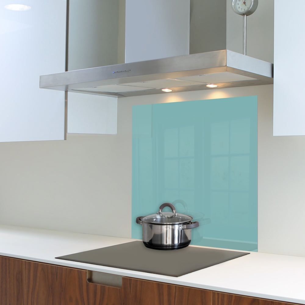Decorative Glass Wall Tile (598 X 650 X 6mm) Pastel Turquoise