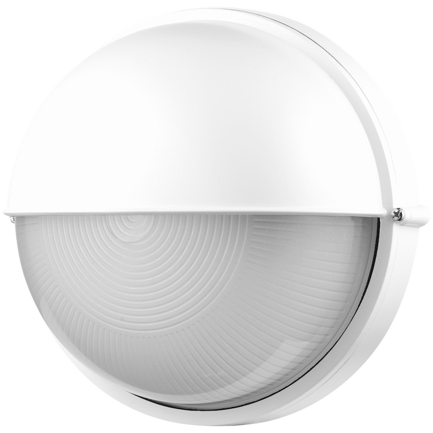 Ellies Arc Series - AC Round Bulkhead - Aluminium + Glass - E27 Base -WT