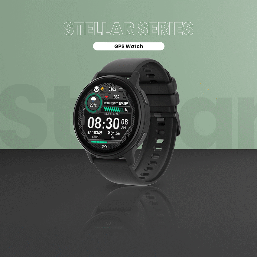 Volkano Stellar - GPS Smartwatch - Black