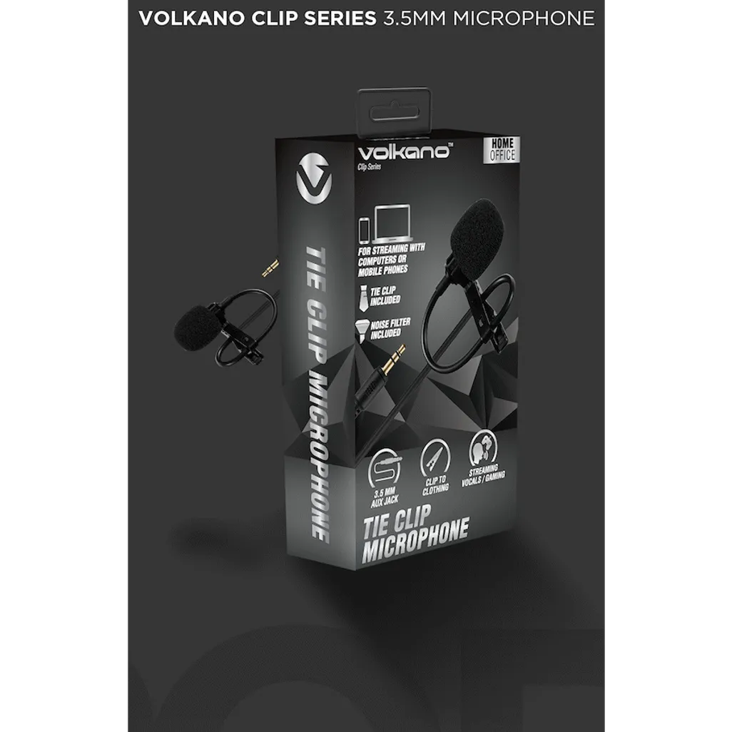 Volkano Clip series 3.5mm Tieclip Microphone