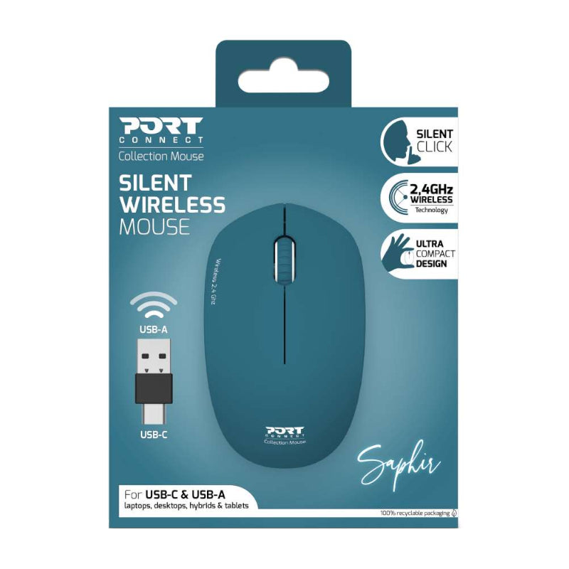 Port 2.4GHz Collection II Sapphire Wireless Mouse