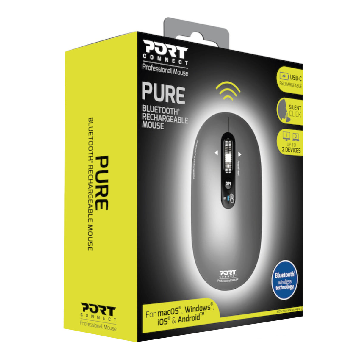 Port Pure MAC Wireless Silver Mouse