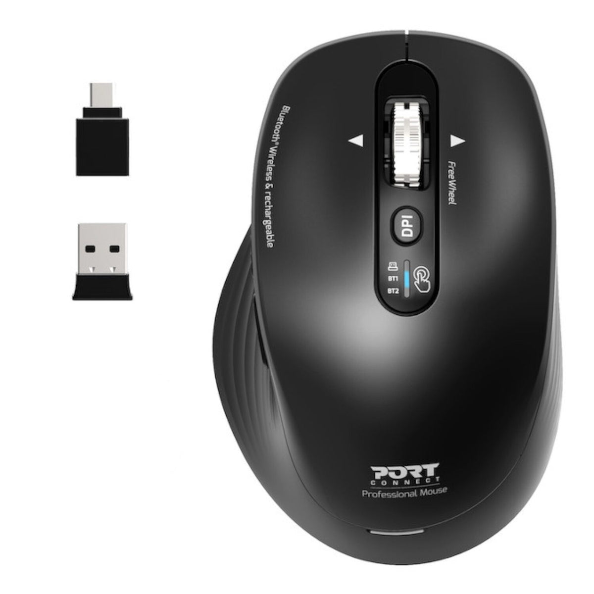 Port Business Wireless Black Mouse