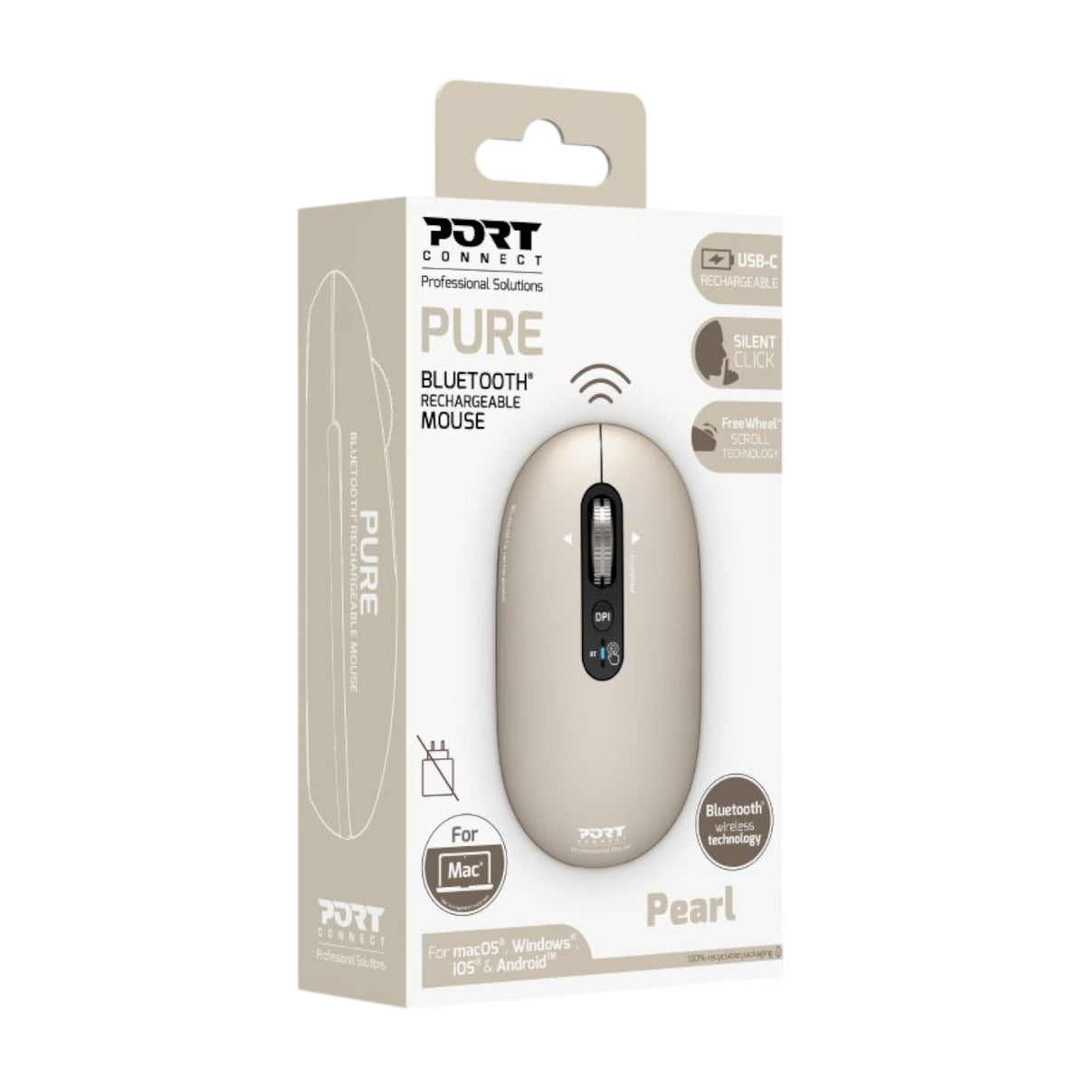 Port Pure MAC Wireless Pearl Mouse