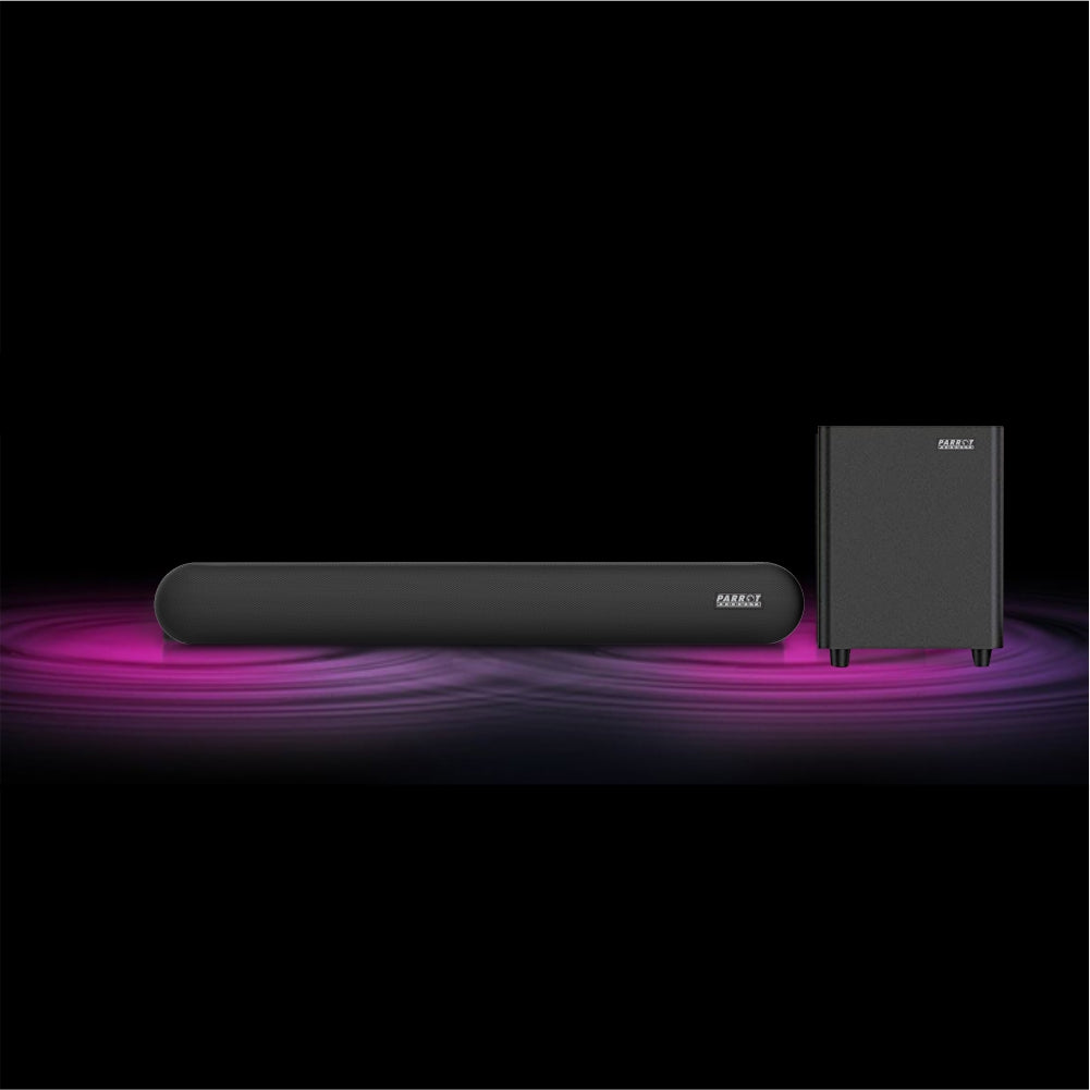 Parrot Speaker Sound Bar + 5.25 Inch Wireless Sub Incl Wall Bracket