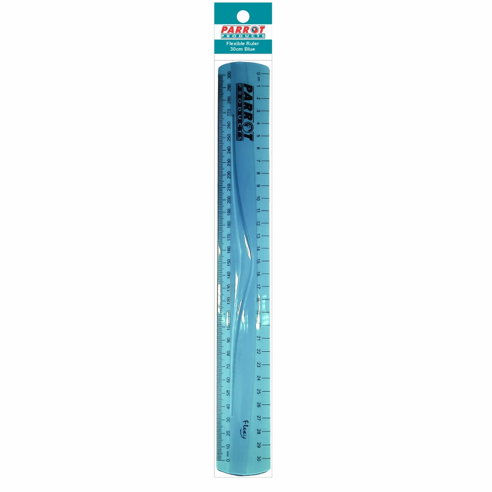 Parrot Flexible Ruler 30cm Blue