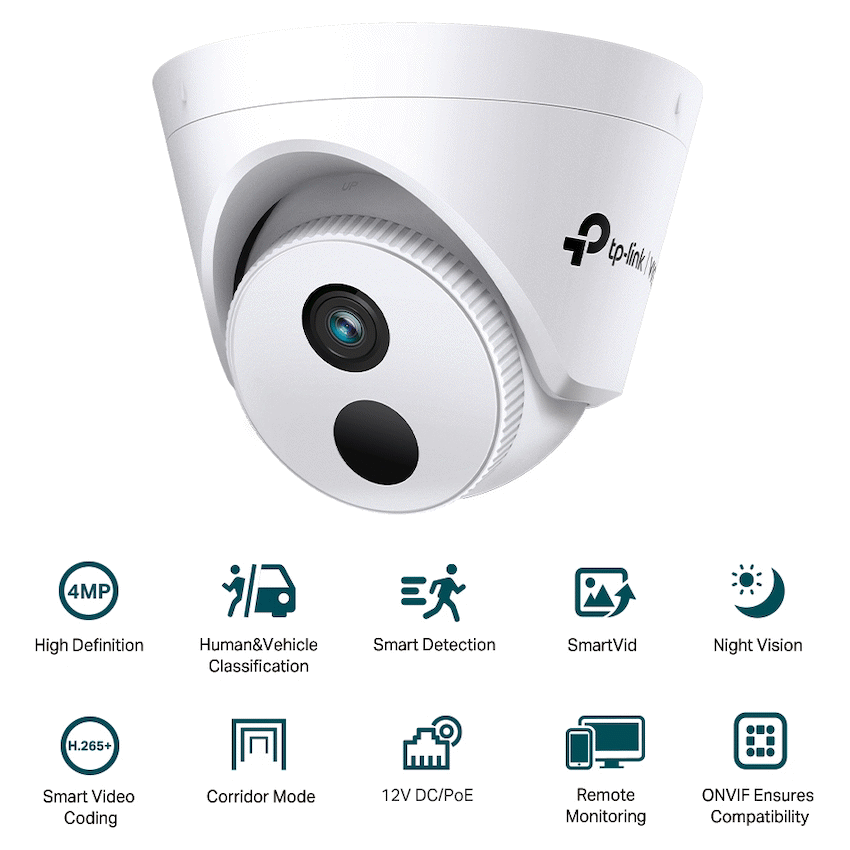 TP-Link Vigi C440I 4MP 4mm Turret Network Camera
