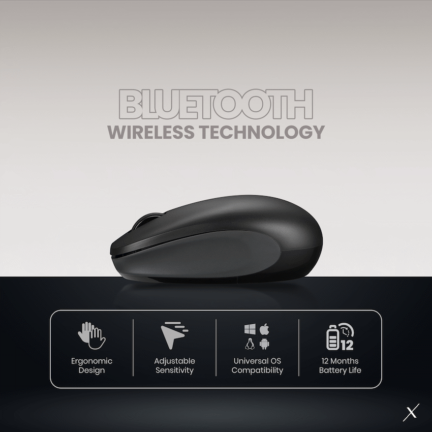 VolkanoX Magma Bluetooth Wireless Mouse - Graphite