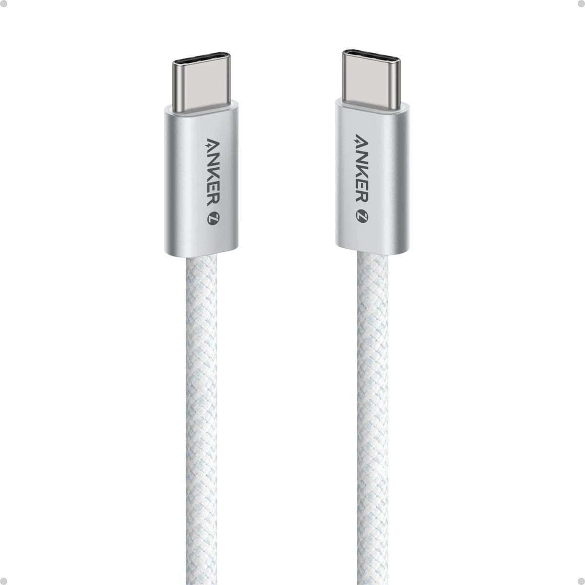 ANKER TYPE C TO TYPE C BRAIDED CABLE 240W 1M WHITE