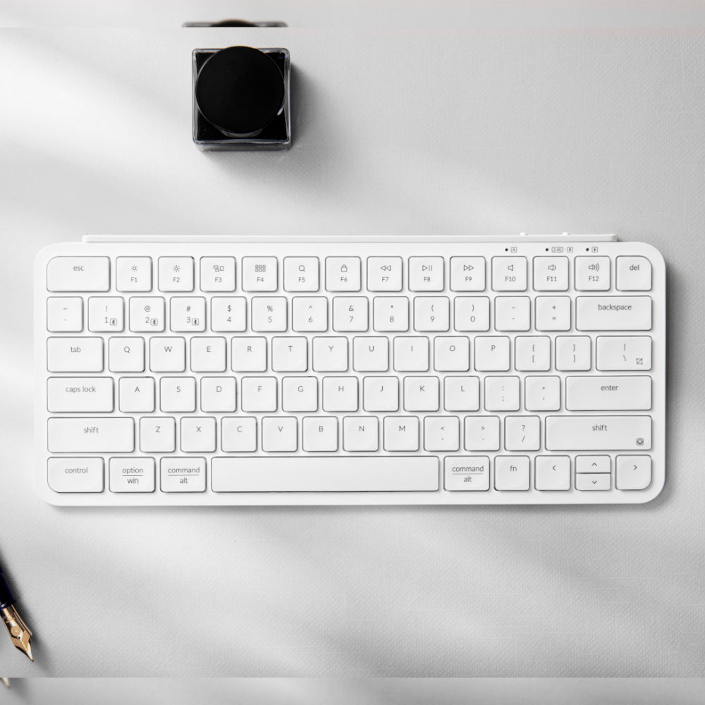 Keychron B1 Pro Ultra-Slim 75% Wireless Keyboard - Ivory White