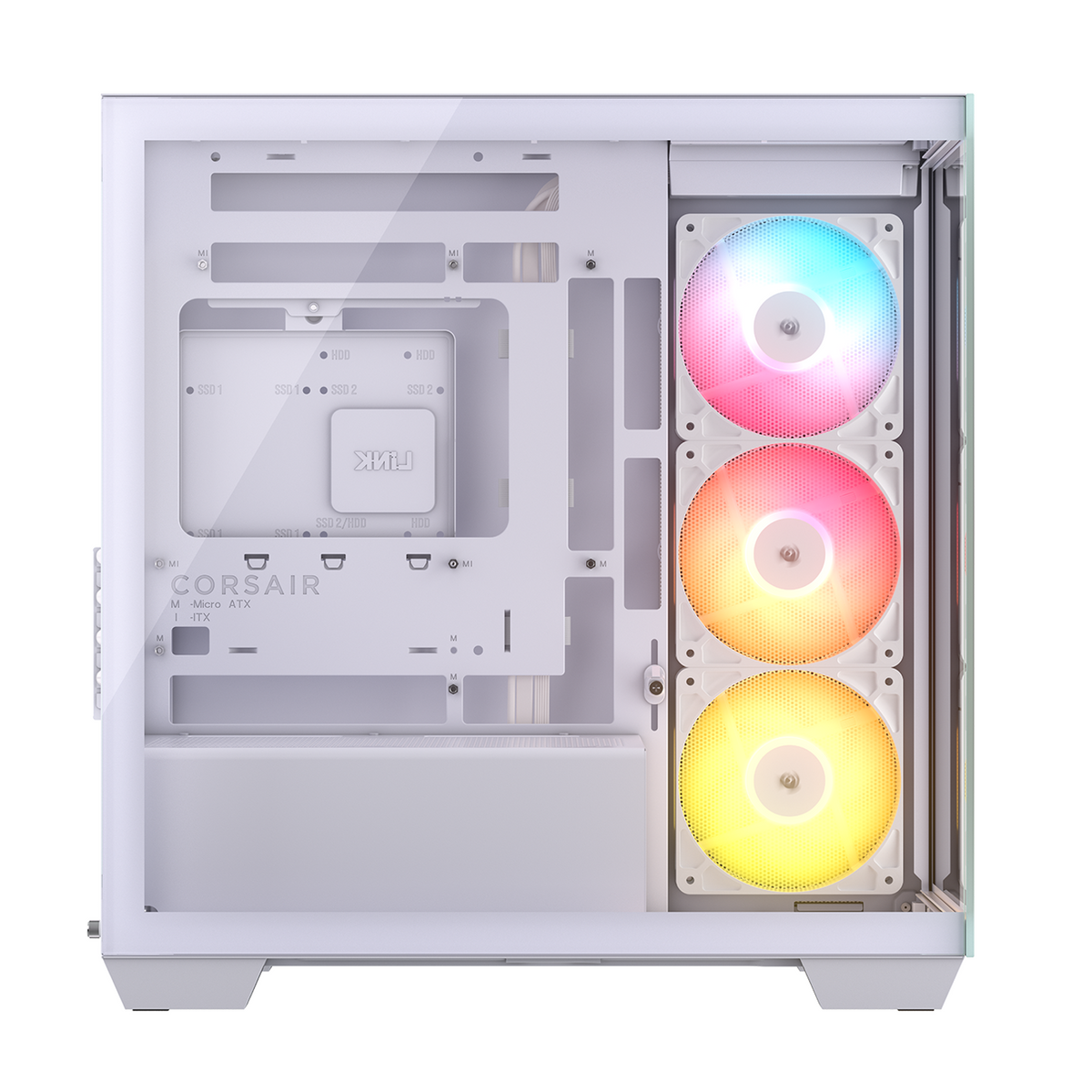 Corsair 2800X RS-R ARGB Micro-ATX PC Case – White