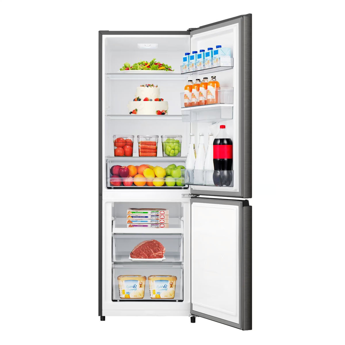 Hisense H425BIT-WD Fridge, 323L TITAN/INOX W/D
