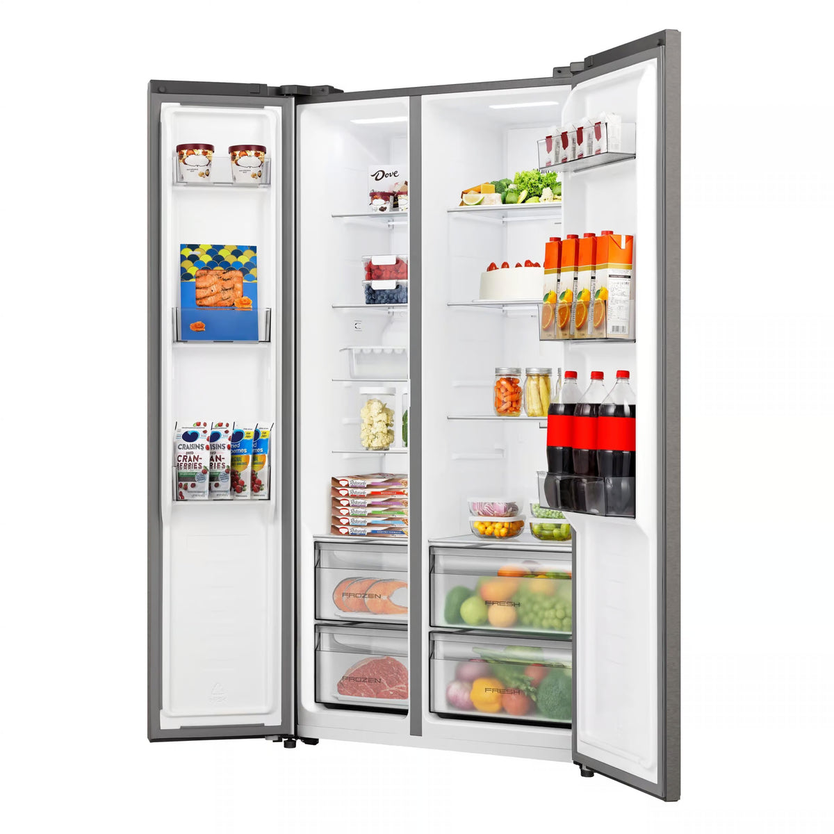 Hisense Fridge, 543L TITAN/INOX D/D