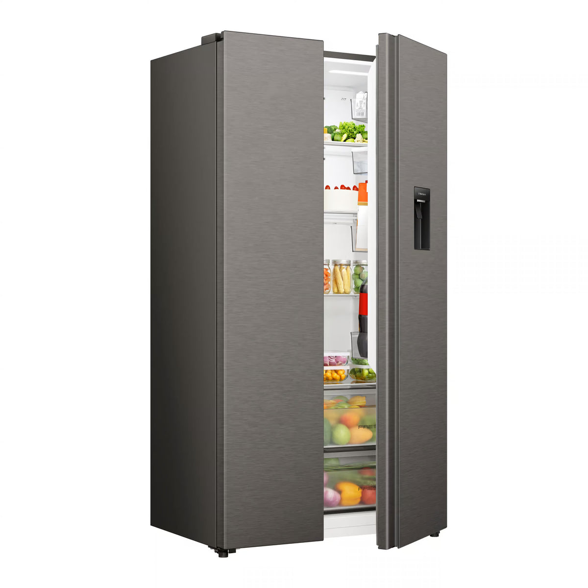 Hisense Fridge, 541L TITAN/INOX D/D+W/D