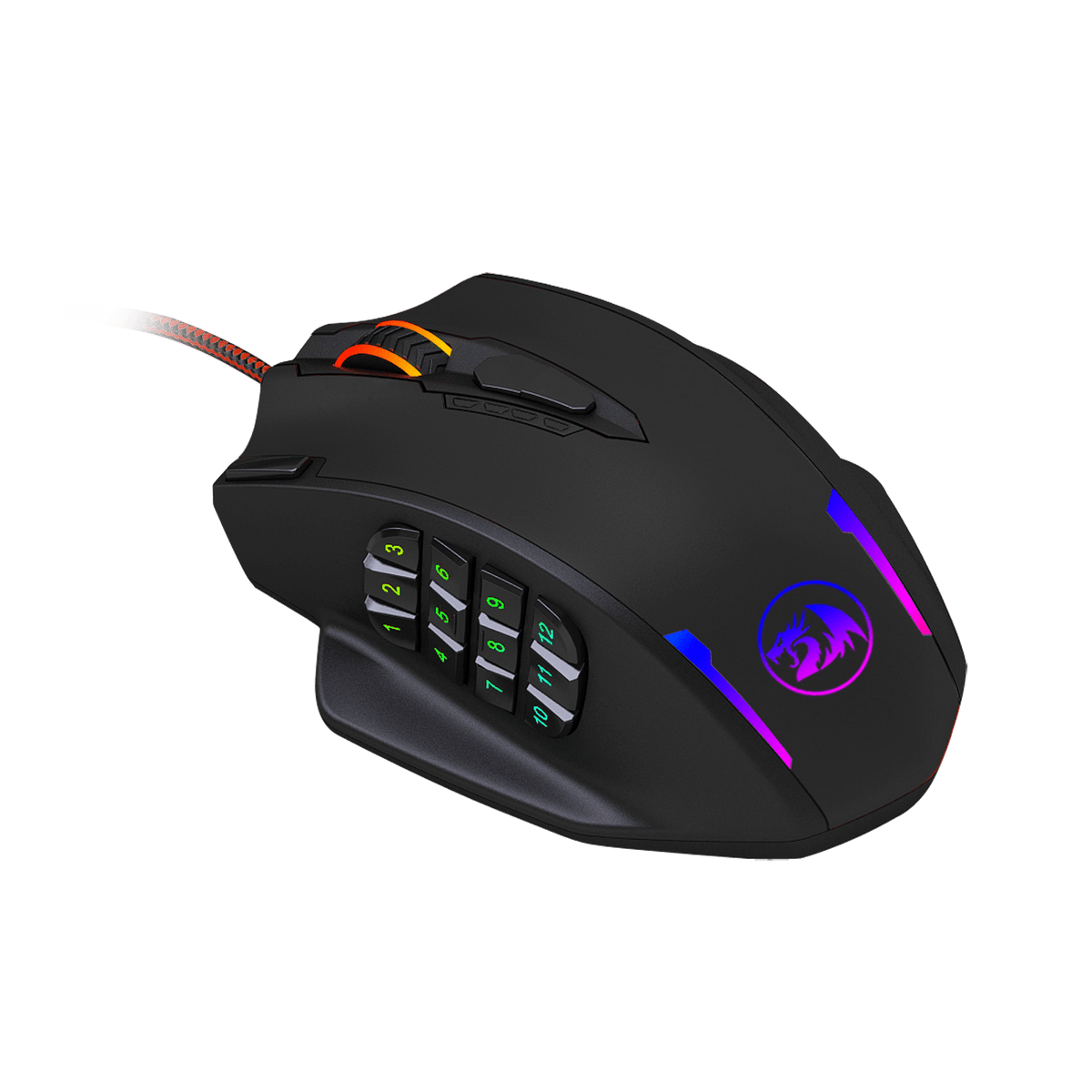 REDRAGON IMPACT 12400DPI MMO Gaming Mouse - Black