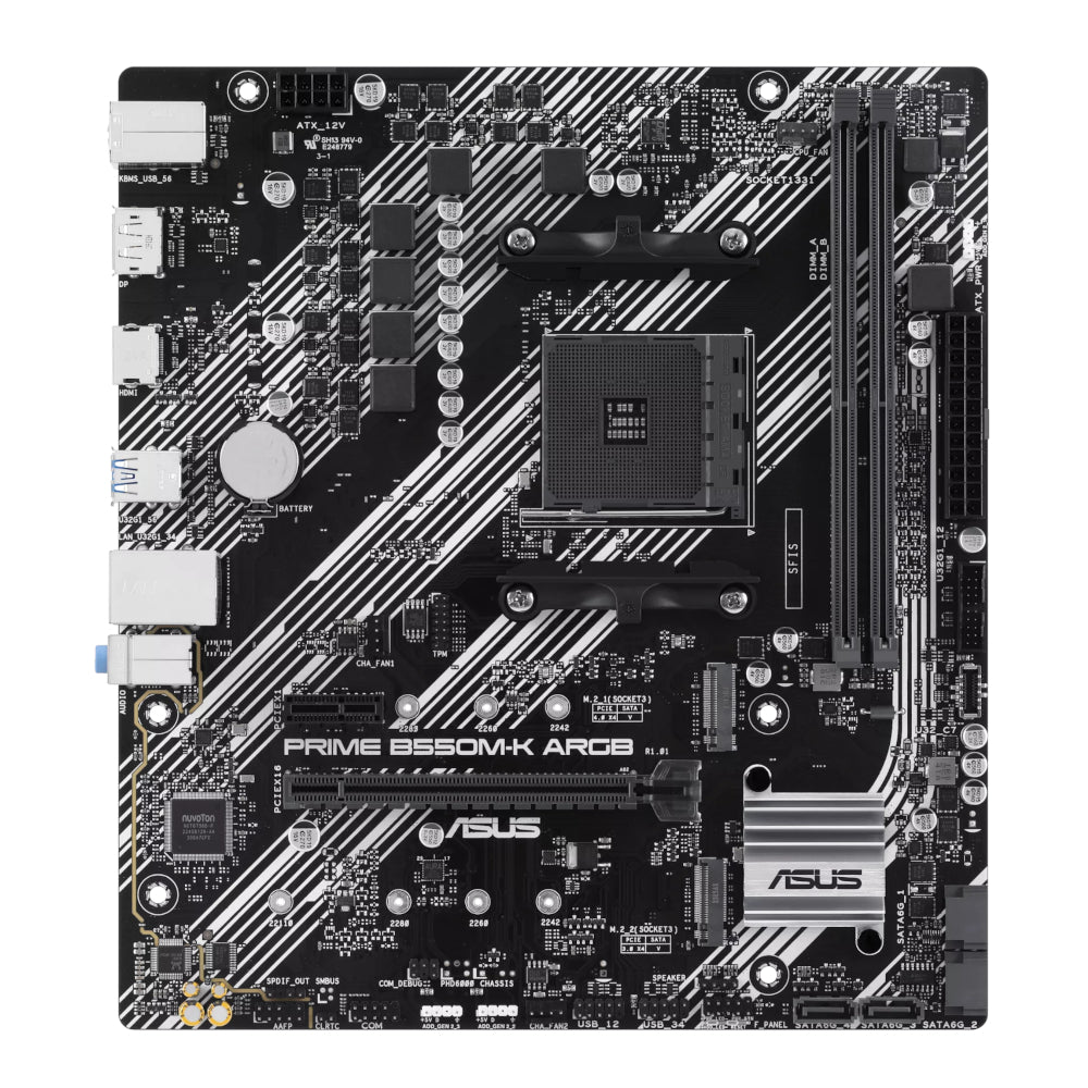 Asus PRIME B550M-K ARGB AM4 M-ATX Motherboard
