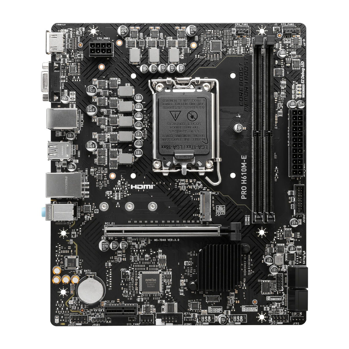 MSI PRO H610M-E Intel LGA1700 DDR5 M-ATX Motherboard