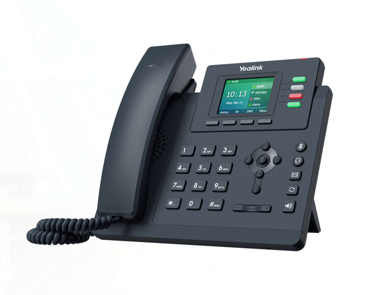 Yealink SIP-T33G 4-Line Gigabit Colour Screen Desktop IP Phone Excludes PSU - iDesign Communications