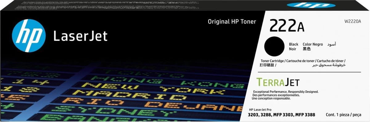 HP 222A BLACK ORIGINAL LASERJET TONER CARTRIDGE