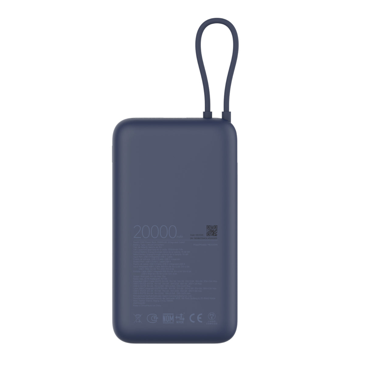 Xiaomi 33W Power Bank 20000mAh (Integrated Cable) – Blue