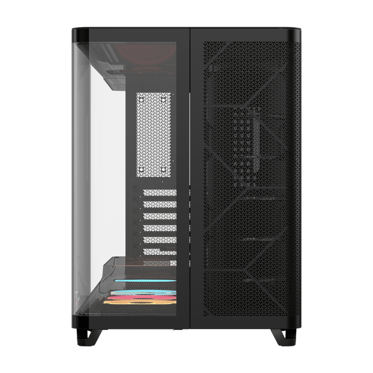 Corsair AIR 5400 LX-R RGB iCUE LINK Triple Chamber Mid-Tower PC Case - Black