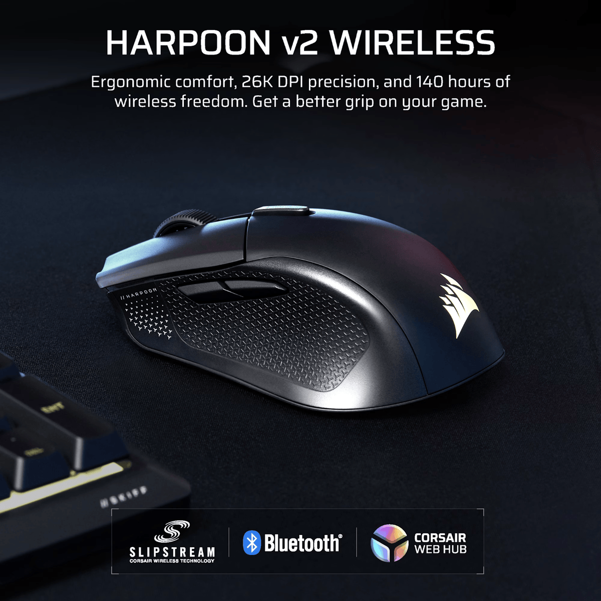 Corsair HARPOON v2 26000 DPI Wireless Gaming Mouse