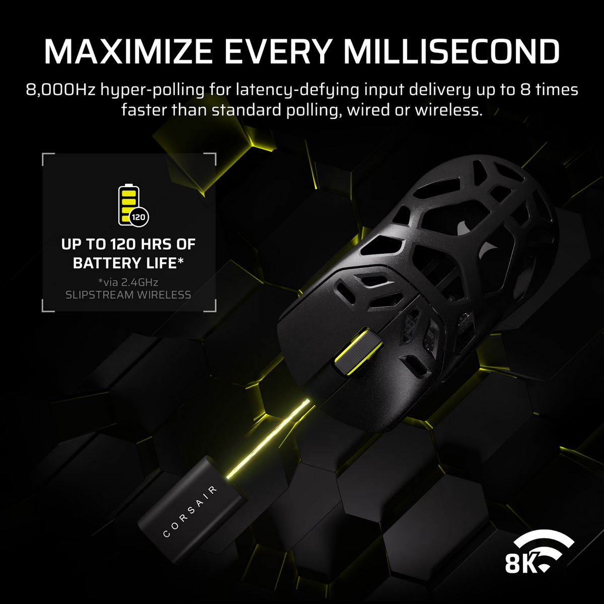 Corsair SABRE v2 PRO WIRELESS MAGNESIUM ALLOY 33000 DPI Gaming Mouse – Black