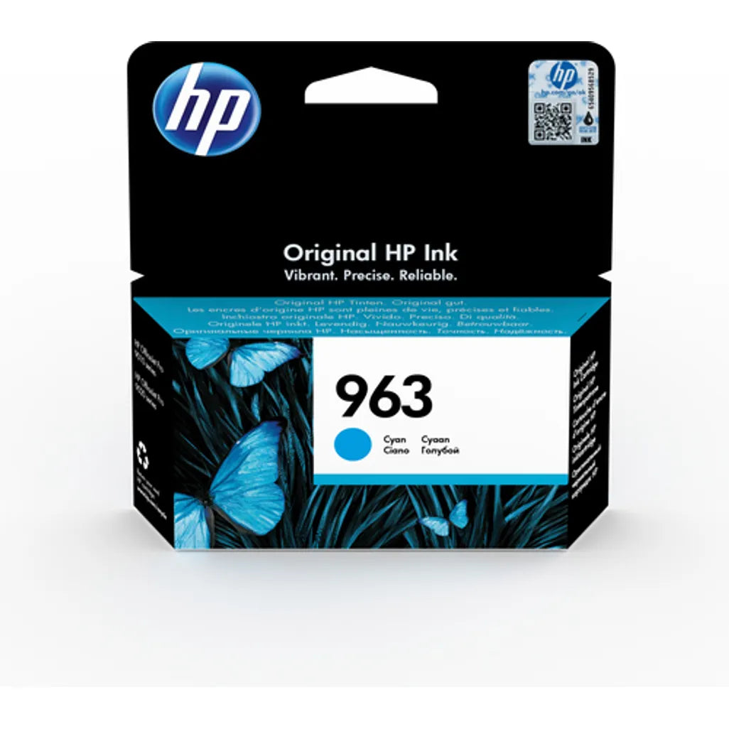 HP 963 Cyan Standard Yield Printer Ink Cartridge Original - iDesign Communications