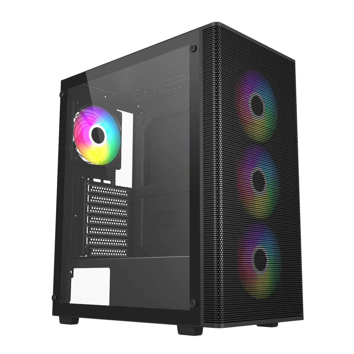 FSP M220 ATX Mid Tower Gaming Chassis - Black