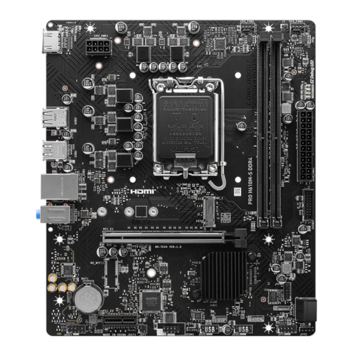 MSI H610M-S PRO LGA1700 M-ATX DDR4 Motherboard