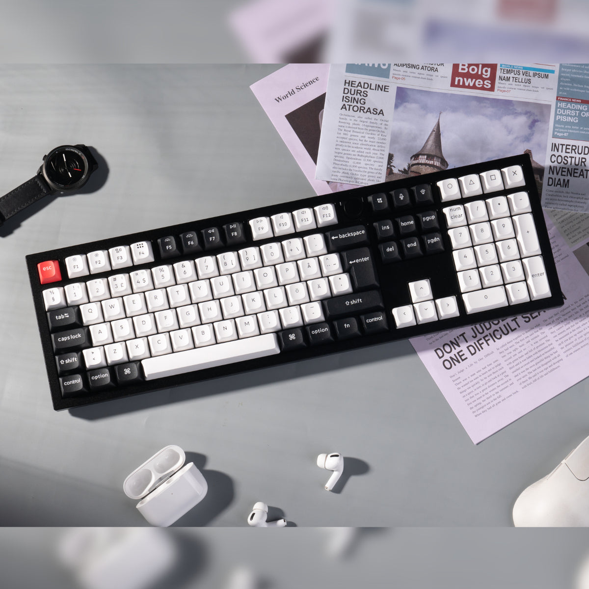Keychron Q6 HE QMK Full-size Wireless Custom Mechanical Keyboard (Nebula Switch) – Carbon Black