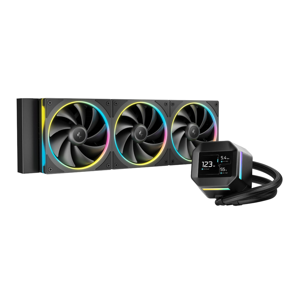 DeepCool LM360 ARGB 360mm AIO CPU Liquid Cooler - Black