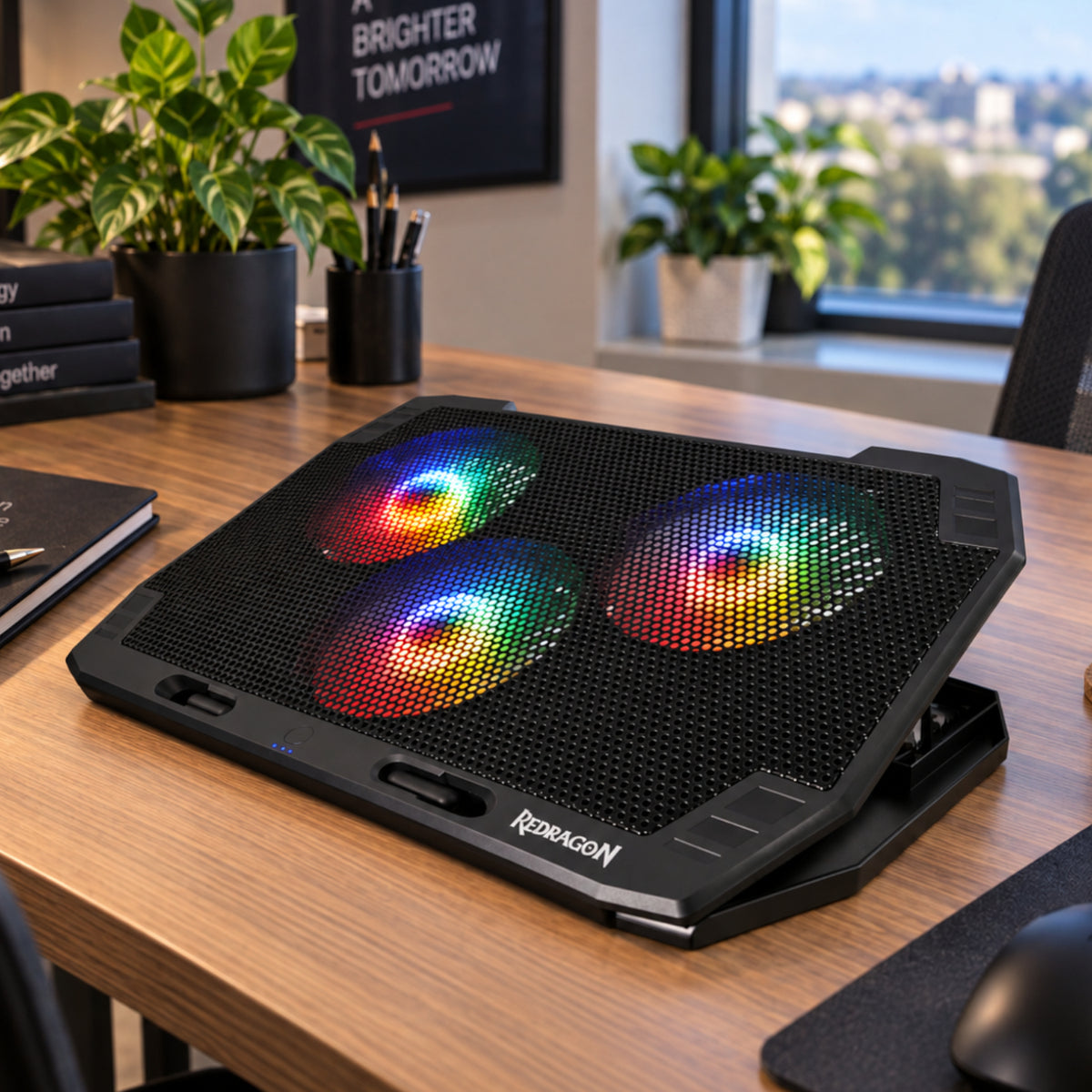 REDRAGON Dual USB 3 Fan RGB Gaming Notebook Stand